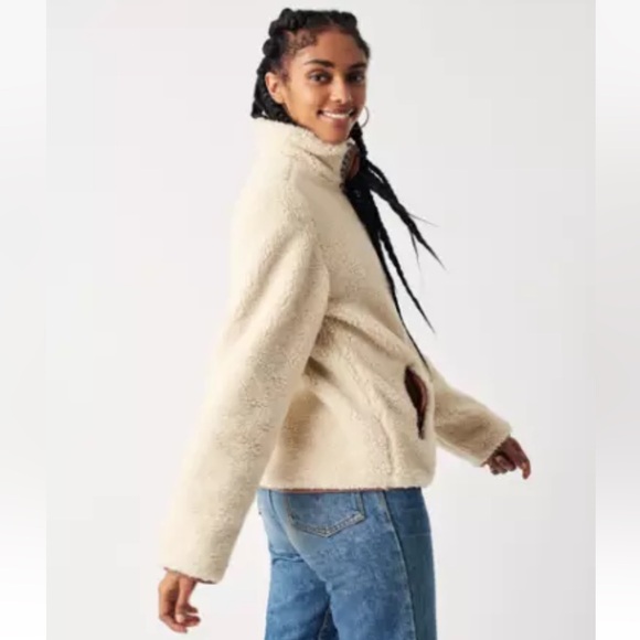 Faherty Ashbury Sherpa Jacket Coat NEW Womens - Picture 4 of 7